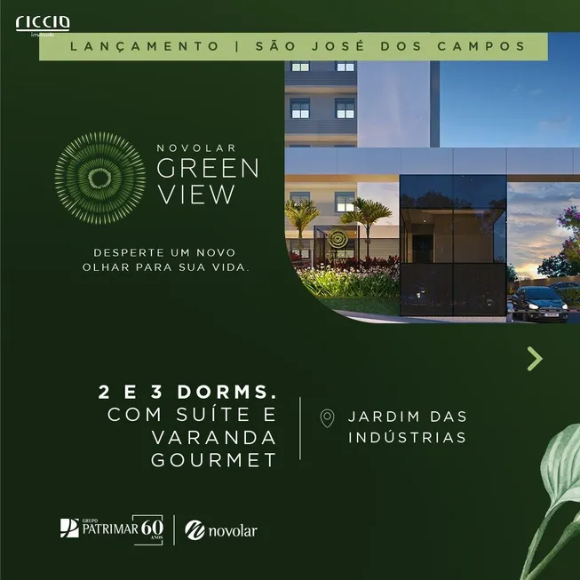 Foto 1 de Apartamento com 2 Quartos à venda, 54m² em Jardim das Indústrias, São José dos Campos