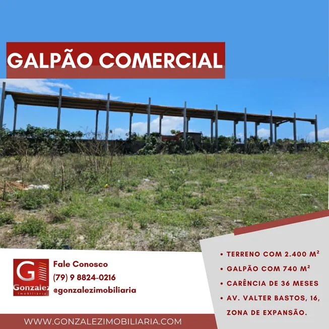 Foto 1 de Galpão/Depósito/Armazém para alugar, 740m² em Zona de Expansao Robalo, Aracaju