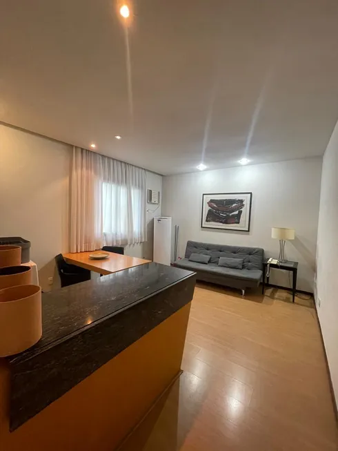 Foto 1 de Flat com 1 Quarto para venda ou aluguel, 47m² em Savassi, Belo Horizonte