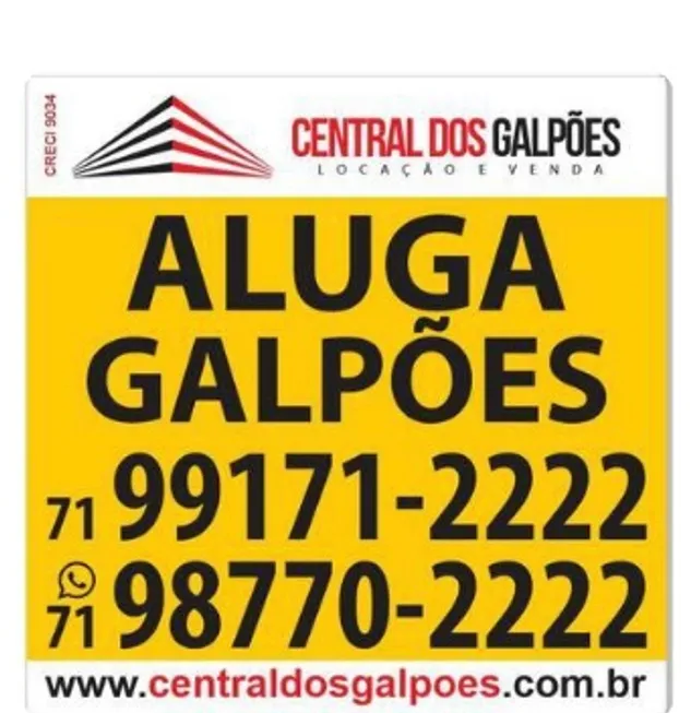Foto 1 de Galpão/Depósito/Armazém para alugar, 400m² em Caminho Das Árvores, Salvador
