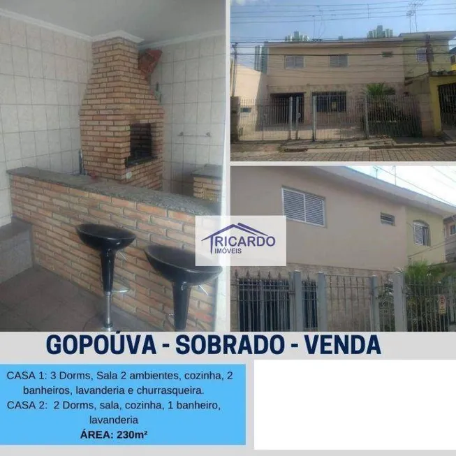 Foto 1 de Sobrado com 3 Quartos à venda, 250m² em Jardim Gopouva, Guarulhos