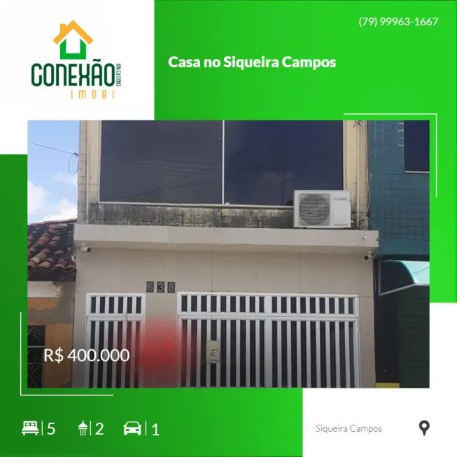 Foto 1 de Casa com 5 Quartos à venda, 200m² em Siqueira Campos, Aracaju