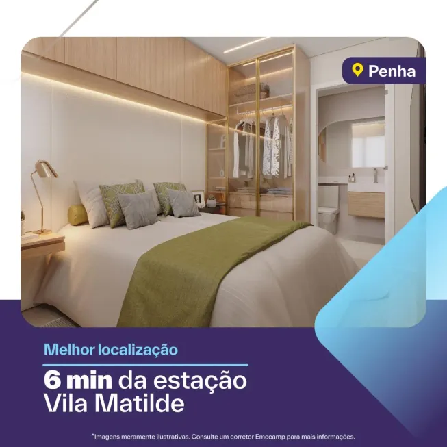 Foto 1 de Apartamento com 2 Quartos à venda, 43m² em Penha De Franca, São Paulo