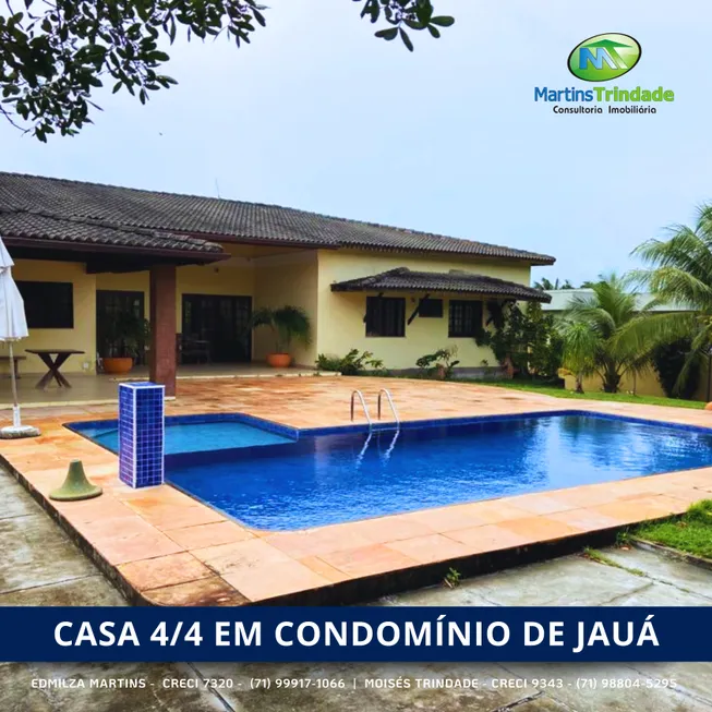 Foto 1 de Casa de Condomínio com 4 Quartos à venda, 200m² em Parque das Dunas Abrantes, Camaçari