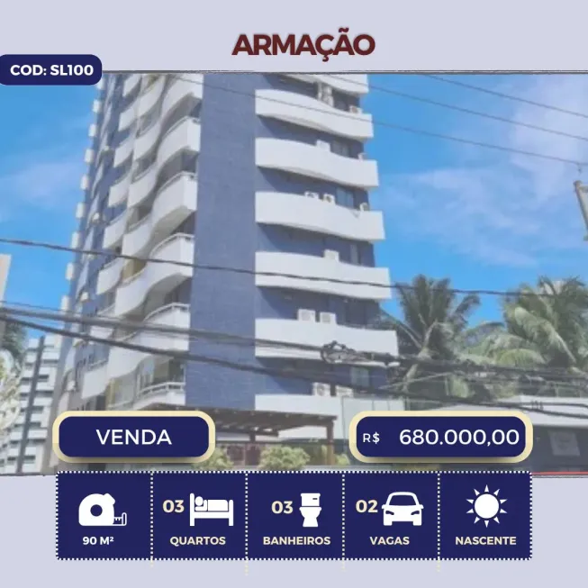 Foto 1 de Apartamento com 3 Quartos à venda, 90m² em Jardim Armacao, Salvador