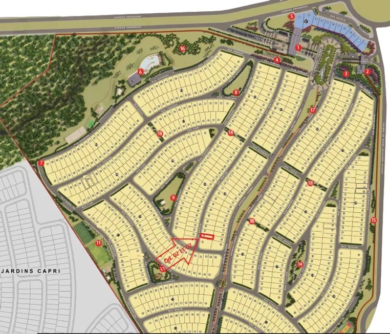 Foto 1 de Lote/Terreno à venda, 250m² em Jardins Parma, Senador Canedo