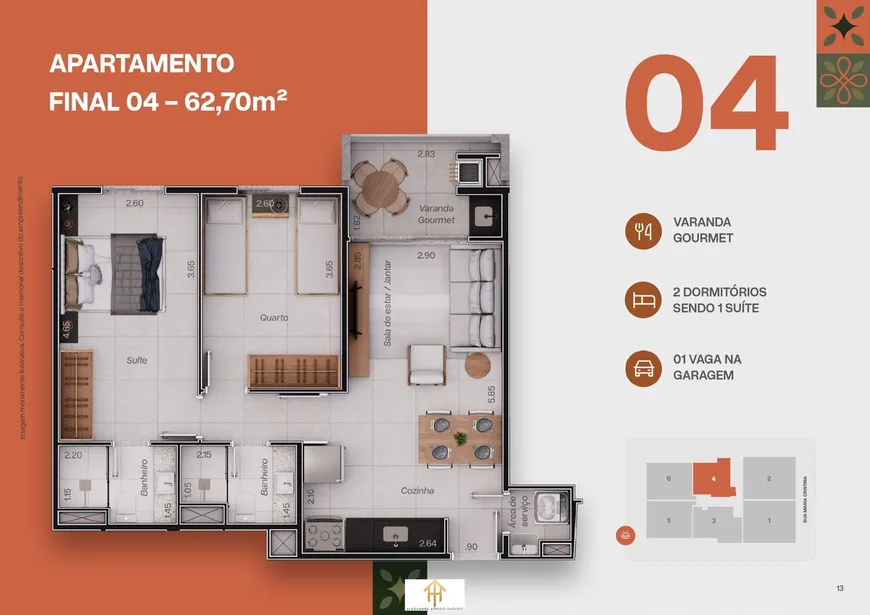 Foto 1 de Apartamento com 2 Quartos à venda, 62m² em Tenório, Ubatuba