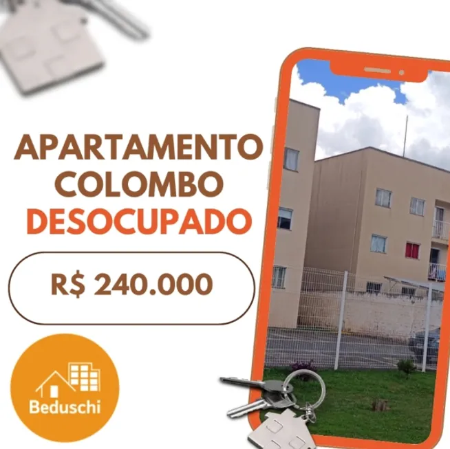 Foto 1 de Apartamento com 3 Quartos à venda, 56m² em CAMPO PEQUENO, Colombo