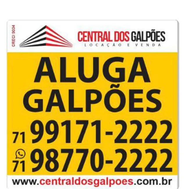 Foto 1 de Galpão/Depósito/Armazém para alugar, 3500m² em Cabula, Salvador