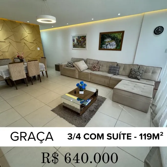 Foto 1 de Apartamento com 3 Quartos à venda, 119m² em Graça, Salvador