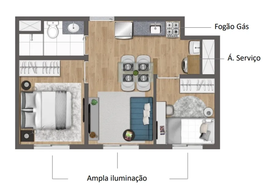 Foto 1 de Apartamento com 2 Quartos à venda, 34m² em Butantã, São Paulo