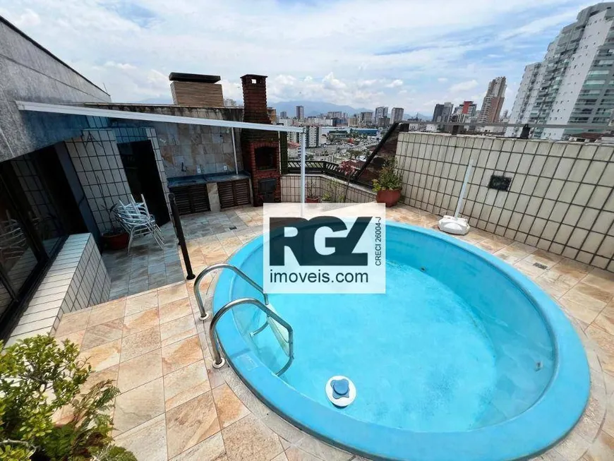 Foto 1 de Cobertura com 4 Quartos para venda ou aluguel, 265m² em Vila Belmiro, Santos