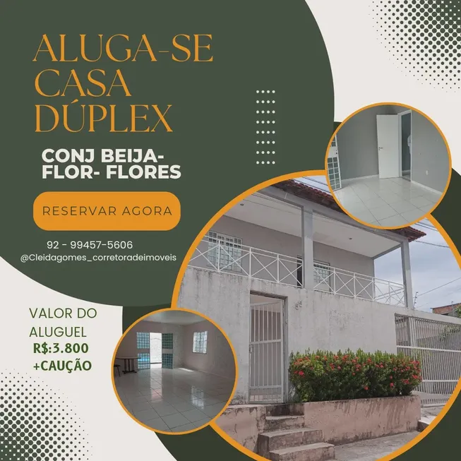 Foto 1 de Sobrado com 4 Quartos para alugar, 160m² em Flores, Manaus