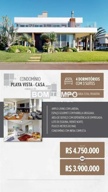 Foto 1 de Casa de Condomínio com 4 Quartos à venda, 460m² em Condominio Playa Vista, Xangri-lá