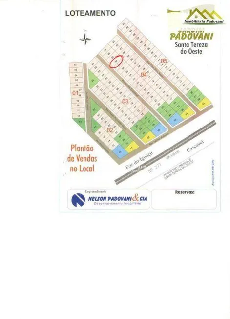 Foto 1 de Lote/Terreno à venda, 250m² em , Santa Tereza do Oeste