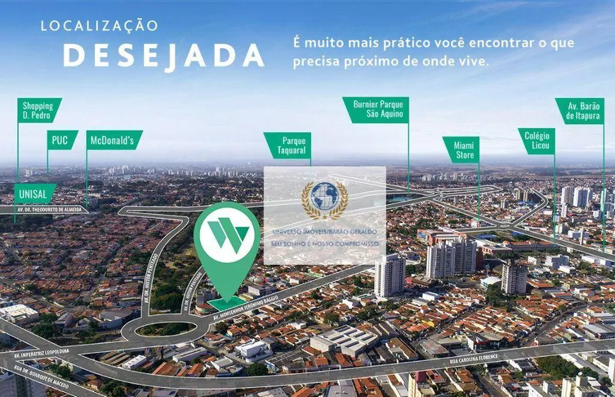 Foto 1 de Apartamento com 3 Quartos à venda, 75m² em Jardim Nossa Senhora Auxiliadora, Campinas