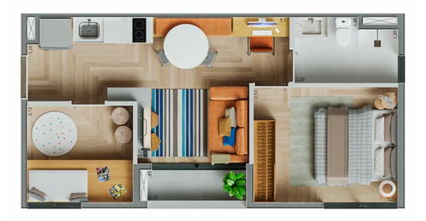 Foto 1 de Apartamento com 2 Quartos à venda, 36m² em Conceição, São Paulo