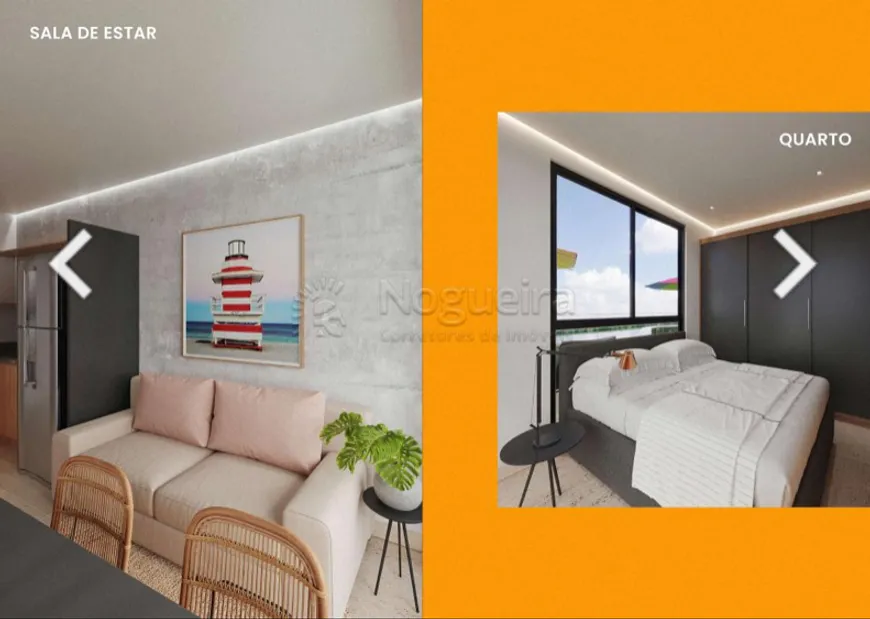 Foto 1 de Apartamento com 1 Quarto à venda, 24m² em Porto de Galinhas, Ipojuca