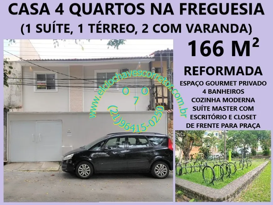 Foto 1 de Casa de Condomínio com 4 Quartos à venda, 163m² em Freguesia- Jacarepaguá, Rio de Janeiro