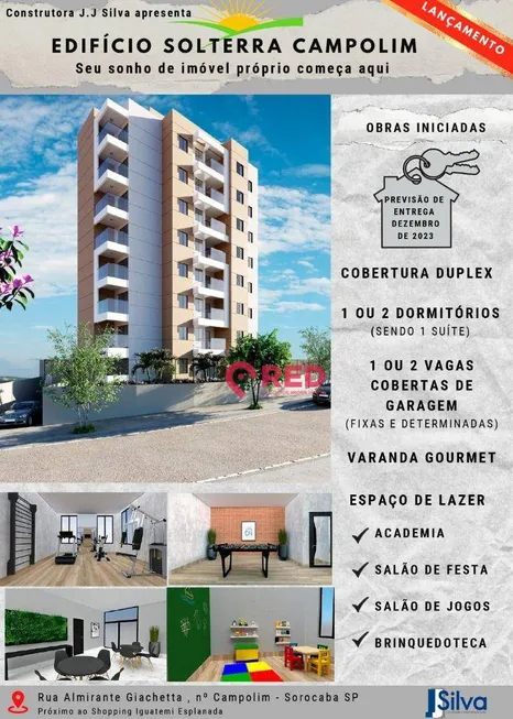 Foto 1 de Apartamento com 1 Quarto à venda, 45m² em Parque Campolim, Sorocaba