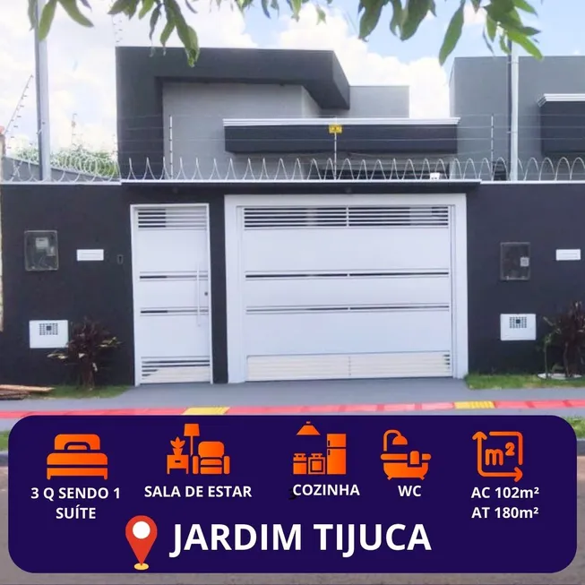 Foto 1 de Casa com 3 Quartos à venda, 102m² em Jardim Tijuca, Campo Grande