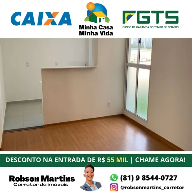 Foto 1 de Apartamento com 2 Quartos à venda, 40m² em Barra de Jangada, Jaboatão dos Guararapes