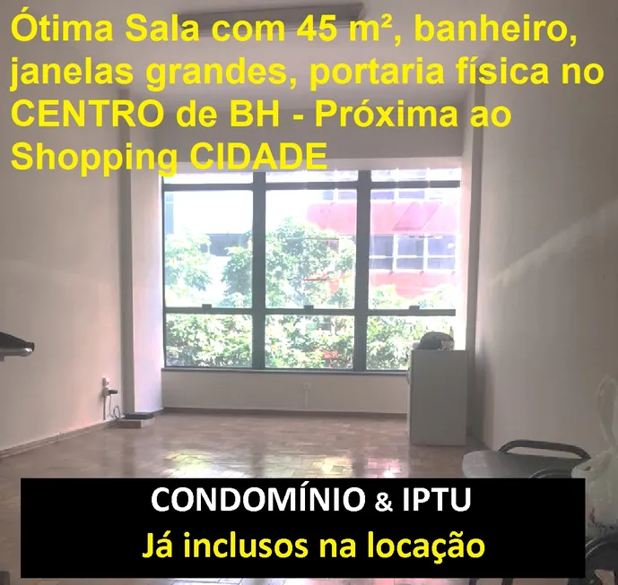 Foto 1 de Sala Comercial para alugar, 45m² em Centro, Belo Horizonte