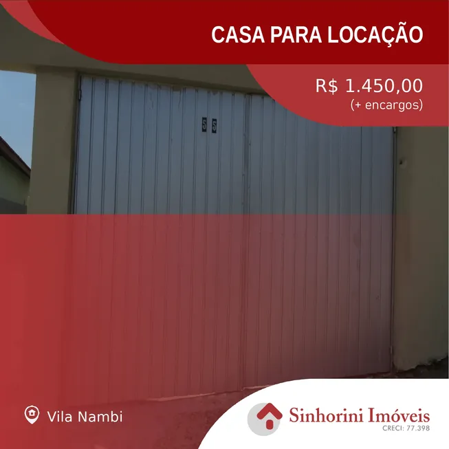 Foto 1 de Casa com 2 Quartos para alugar, 60m² em Vila Nambi, Jundiaí