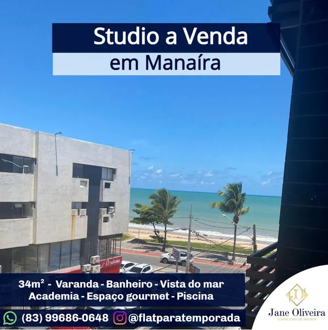 Foto 1 de Apartamento com 1 Quarto à venda, 19m² em Manaíra, João Pessoa