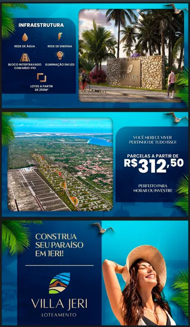 Foto 1 de Lote/Terreno com 1 Quarto à venda, 250m² em , Jijoca de Jericoacoara