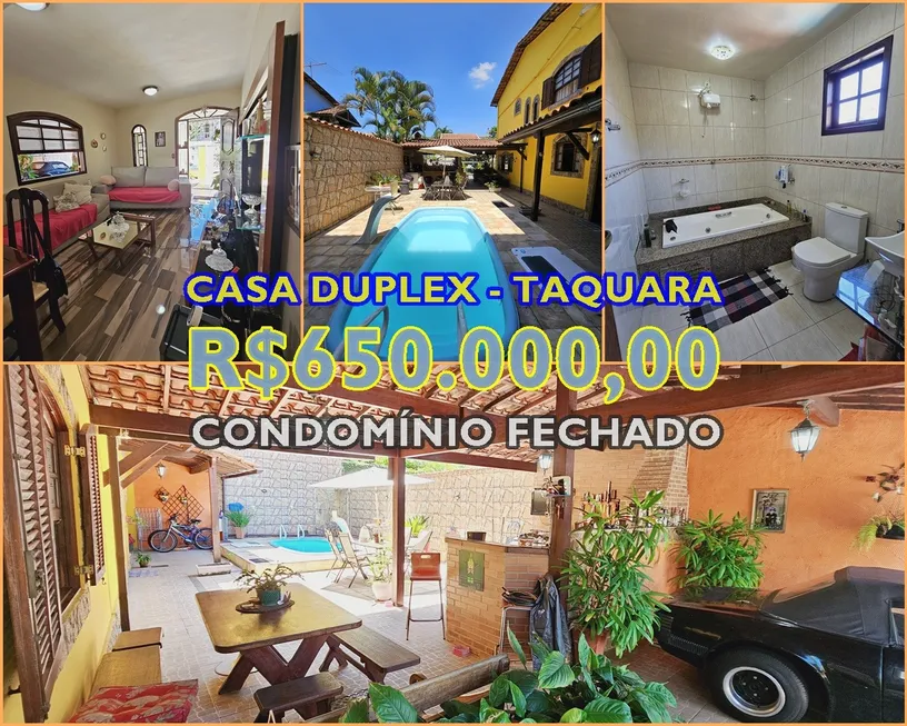 Foto 1 de Casa de Condomínio com 3 Quartos à venda, 180m² em Taquara, Rio de Janeiro