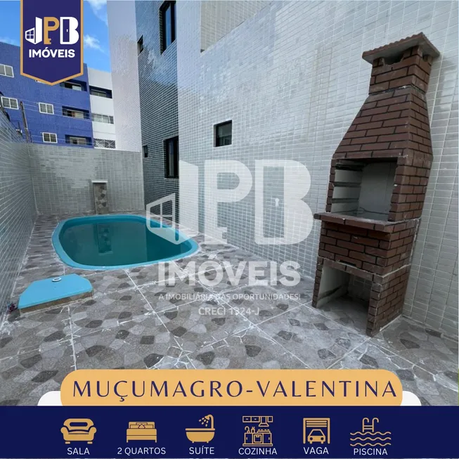 Foto 1 de Apartamento com 2 Quartos à venda, 51m² em Muçumagro, João Pessoa