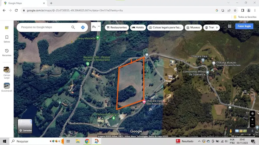 Foto 1 de Lote/Terreno à venda, 36000m² em Vila David Antonio, Campo Largo