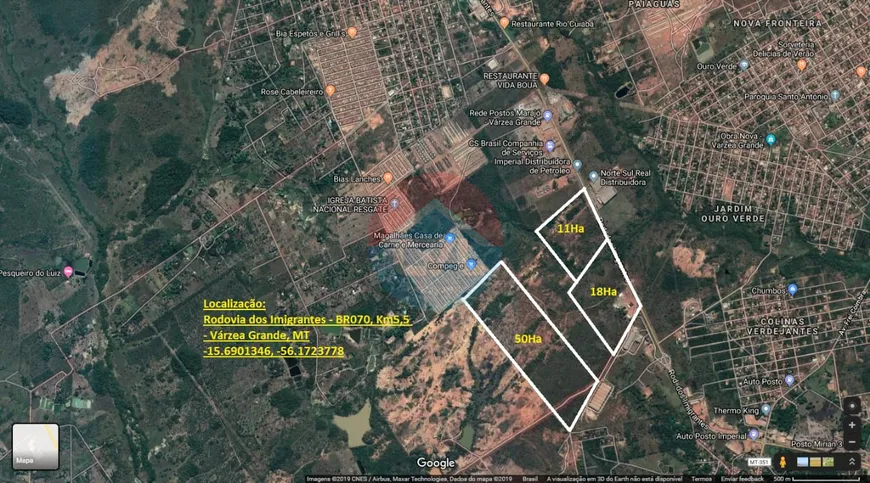 Foto 1 de Lote/Terreno à venda, 500000m² em Centro Sul, Várzea Grande