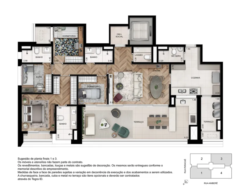 Foto 1 de Apartamento com 4 Quartos à venda, 158m² em Sumaré, São Paulo