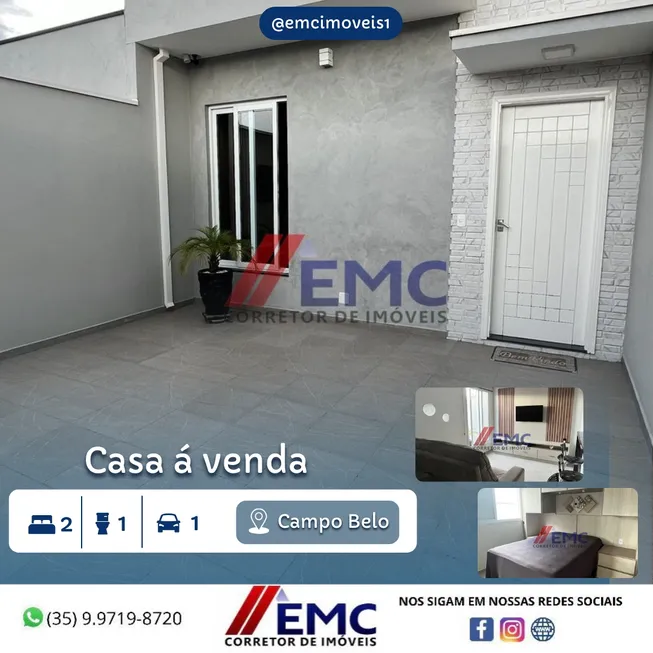 Foto 1 de Casa com 2 Quartos à venda, 100m² em Centro, Jacutinga