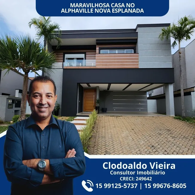 Foto 1 de Casa de Condomínio com 4 Quartos à venda, 300m² em Alphaville Nova Esplanada, Votorantim