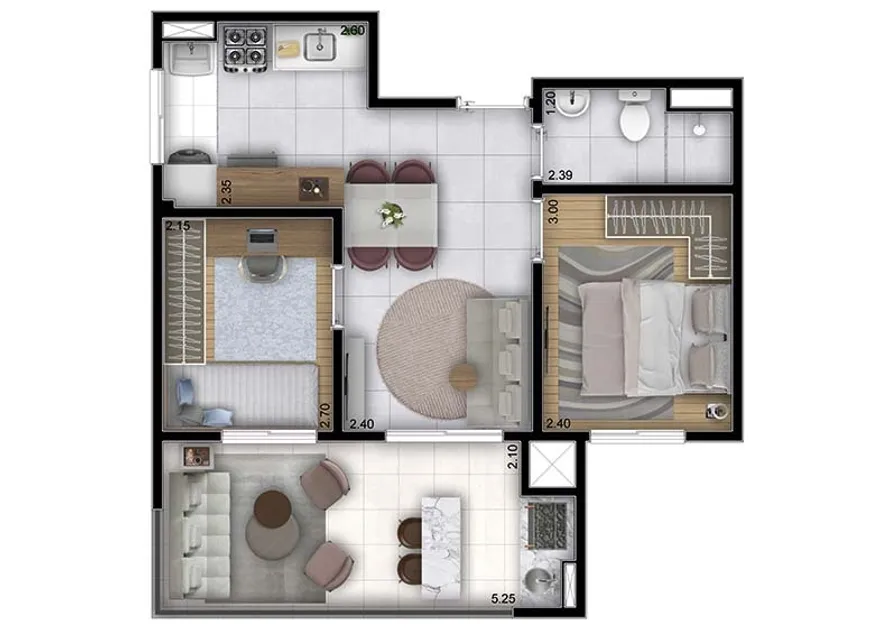 Foto 1 de Apartamento com 1 Quarto à venda, 35m² em Panamby, São Paulo