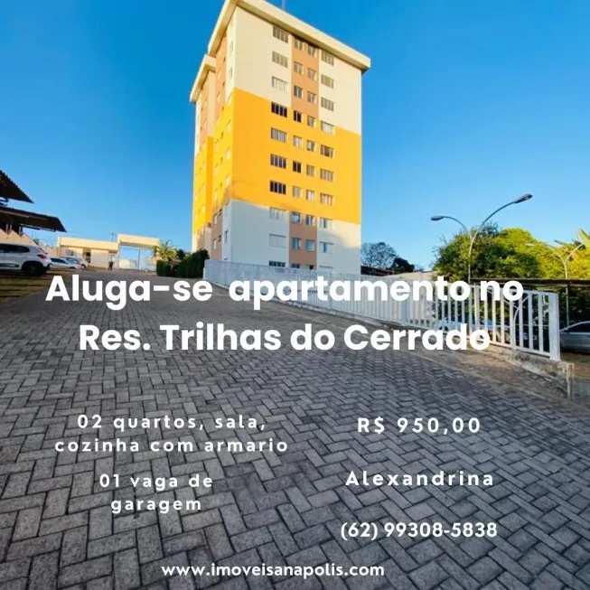 Foto 1 de Apartamento com 2 Quartos para alugar, 50m² em Jardim Alexandrina, Anápolis