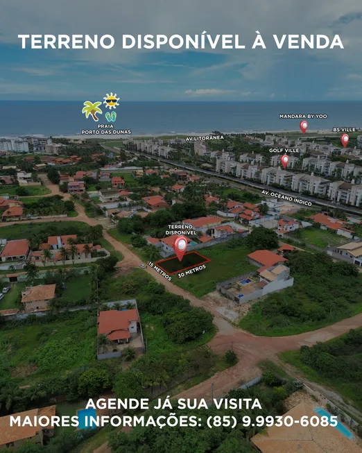 Foto 1 de Lote/Terreno à venda, 450m² em Porto das Dunas, Aquiraz