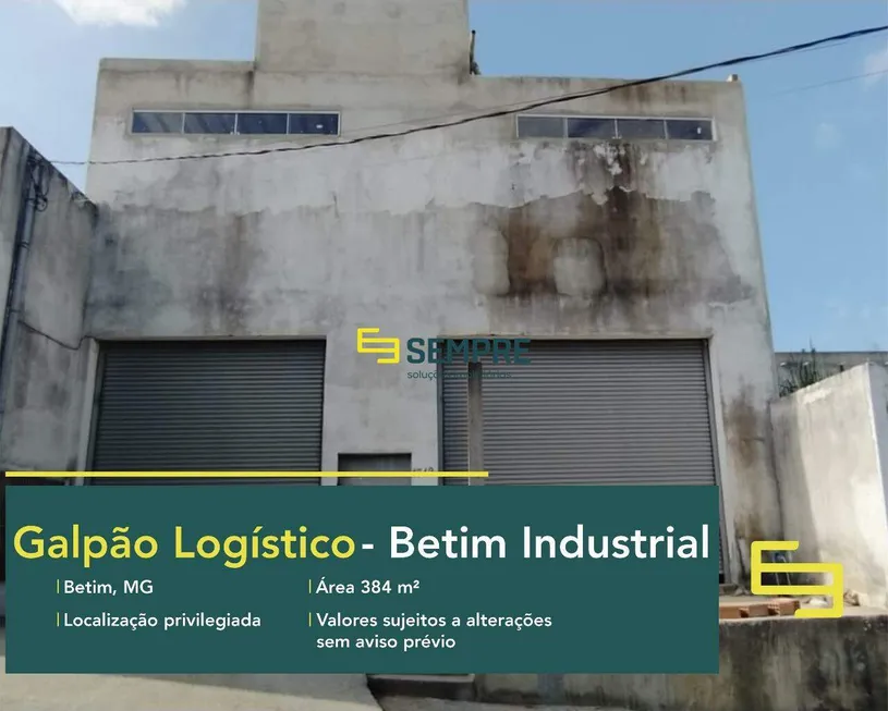 Foto 1 de Galpão/Depósito/Armazém à venda, 384m² em Betim Industrial, Betim