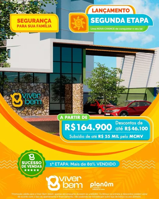 Foto 1 de Apartamento com 2 Quartos à venda, 48m² em LUIZ GONZAGA, Caruaru