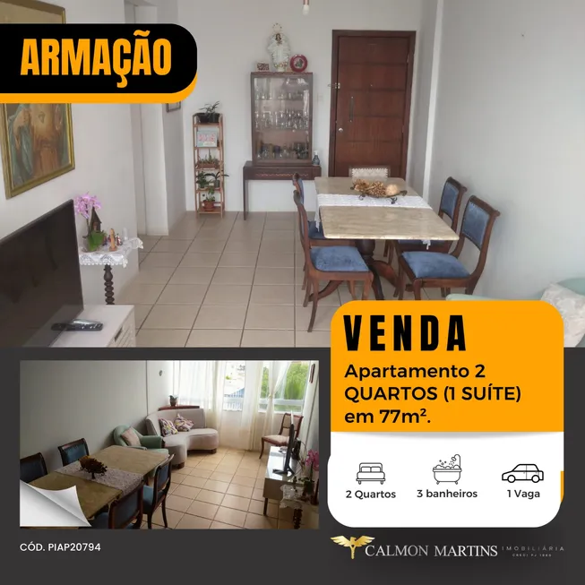 Foto 1 de Apartamento com 2 Quartos à venda, 77m² em Armação, Salvador