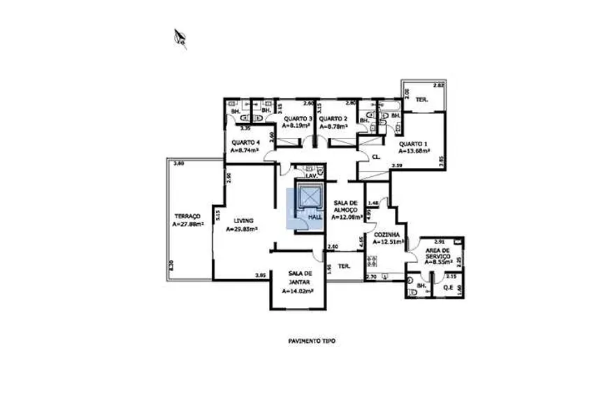 Foto 1 de Apartamento com 4 Quartos para venda ou aluguel, 202m² em Chácara Klabin, São Paulo