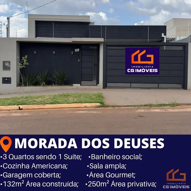 Foto 1 de Casa com 3 Quartos à venda, 132m² em Morada dos Deuses , Campo Grande