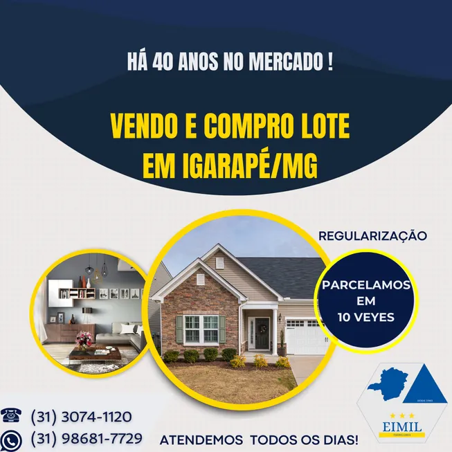 Foto 1 de Lote/Terreno à venda, 360m² em Novo Igarapé, Igarapé