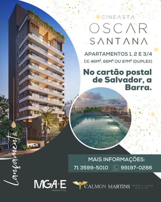 Foto 1 de Apartamento com 1 Quarto à venda, 45m² em Barra, Salvador