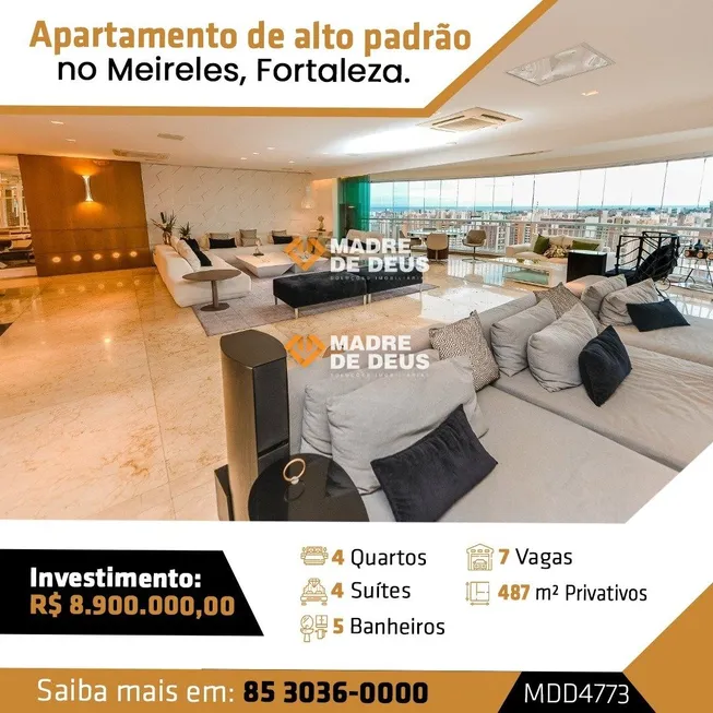 Foto 1 de Apartamento com 4 Quartos à venda, 487m² em Meireles, Fortaleza