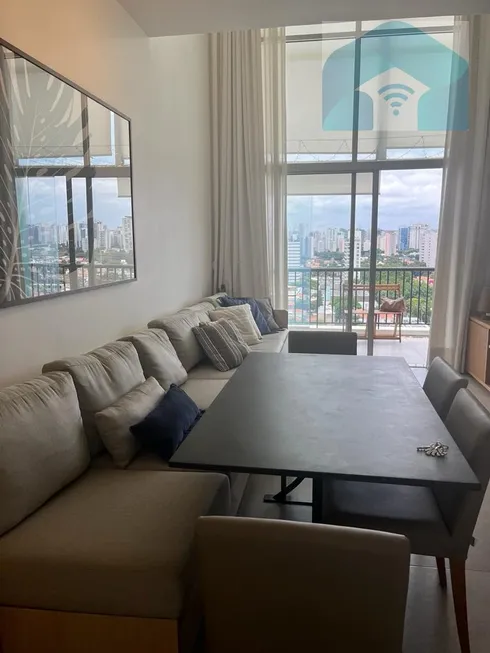 Foto 1 de Apartamento com 2 Quartos para alugar, 77m² em Cidade Monções, São Paulo