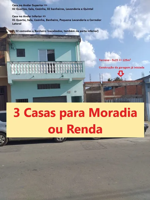 Foto 1 de Sobrado com 4 Quartos à venda, 250m² em Jardim Luciana, Franco da Rocha